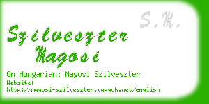 szilveszter magosi business card